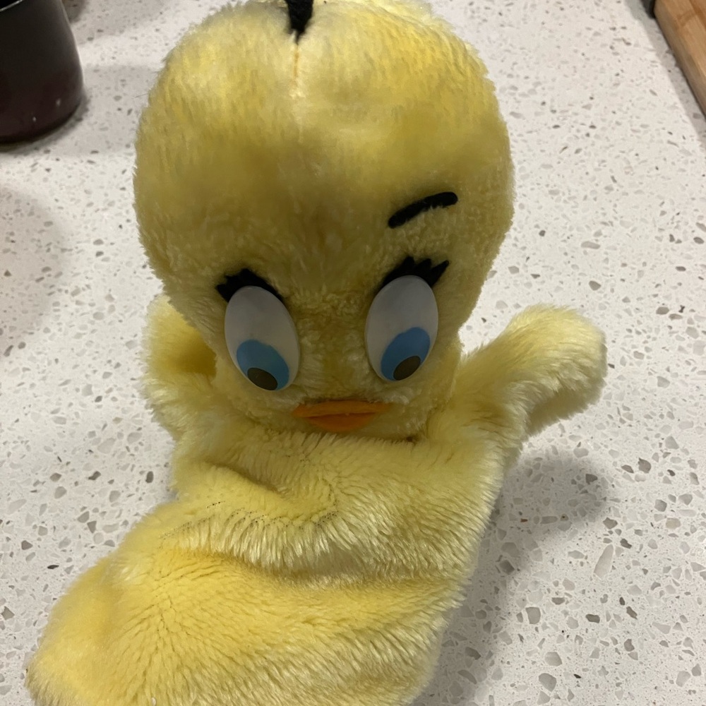 Vintage Tweety Bird Plush Hand Puppet
